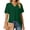 Solid Green, variant on Fantaslook Womens Tops Dressy Blouses V Neck Short Sleeve Tunic Tops Casual Work Shirts
