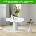 thumbnail image 7 of Tcwhniev Round Tablecloth for 40inch Diameter, Wipeable Polyester Table Cover, Elastic Edge, Decorative Table Cloths for Indoor or Outdoor, 7 of 7