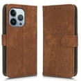 thumbnail image 2 of Mantto Flip Wallet Case for iPhone 16 Pro Max with RFID Blocking Credit Card Slots Holder,Magnetic Closure PU Leather Folio Kickstand with Hand Strap Shockproof Phone Cover,Brown, 2 of 10