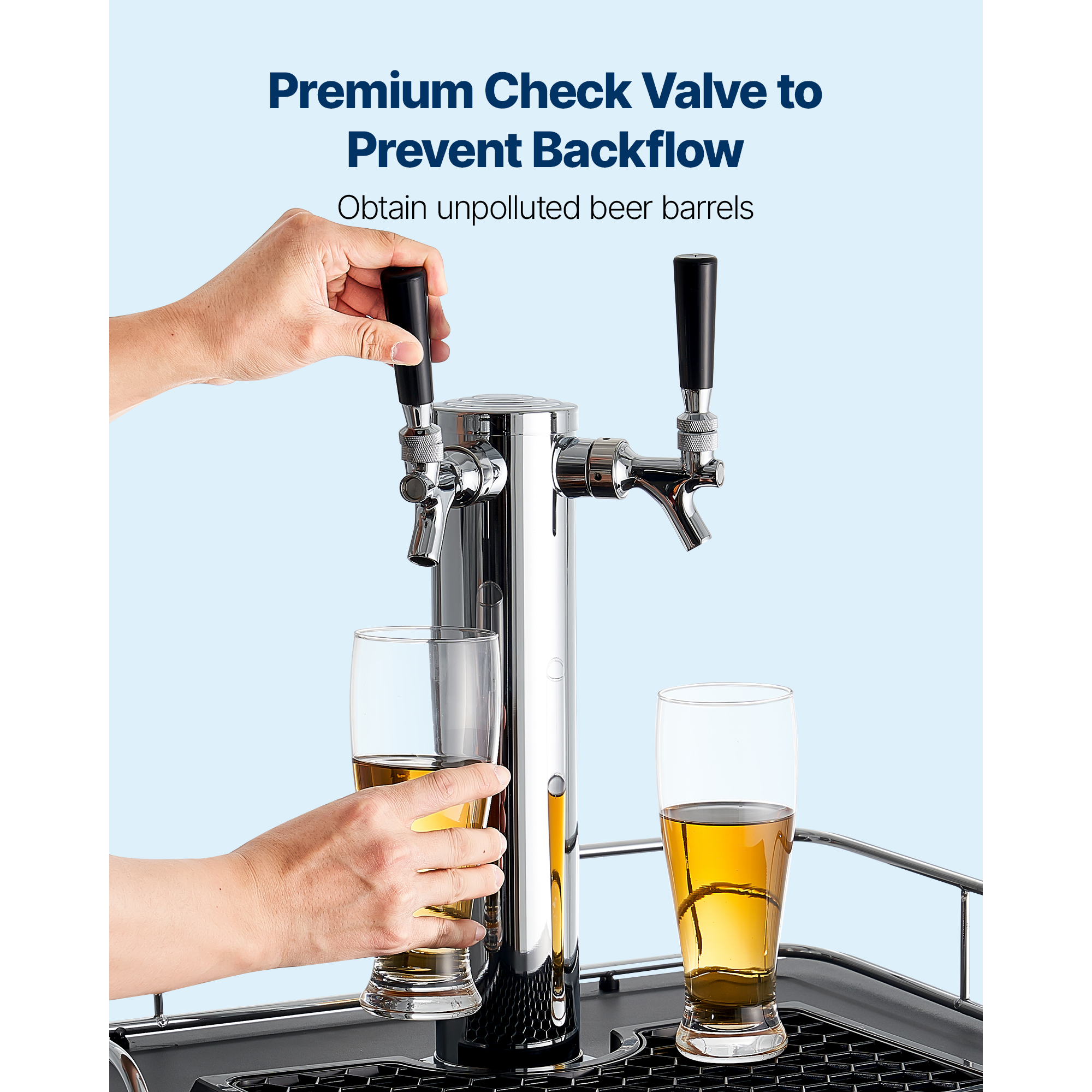 KFFKFF CO2 Regulator with Dual Gauges and Valves, Adjustable 0–60 PSI Pressure, Durable Gas Regulator for Draft Beer and Homebrewing, Compatible with CGA320 Connection