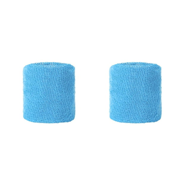 Greeniant Muñequera deportiva que absorbe el sudor muñequera elástica unisex para niños adultos, azul cielo cielo azul 2piezas