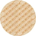 thumbnail image 1 of Ahgly Company Machine Washable Indoor Round Transitional Golden Blonde Gold Area Rugs, 8' Round, 1 of 7