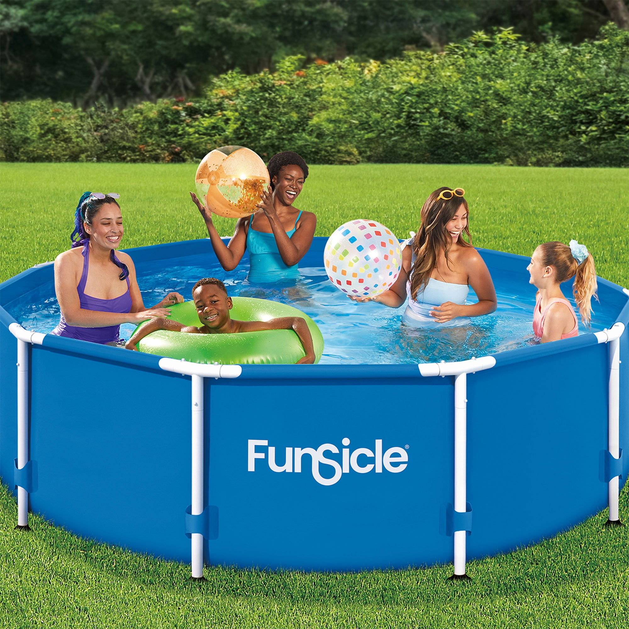 Flipkart Deluxe Inflatable Rectangular Family Swim Center Pool - Main Image