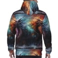 thumbnail image 7 of Naloa Colorful Ink Style Dragon Men's Casual Hooded Collar Drawstring Hoodies Pullover Sweatshirts Casual Long Sleeve Shirts-3X-Large, 7 of 7