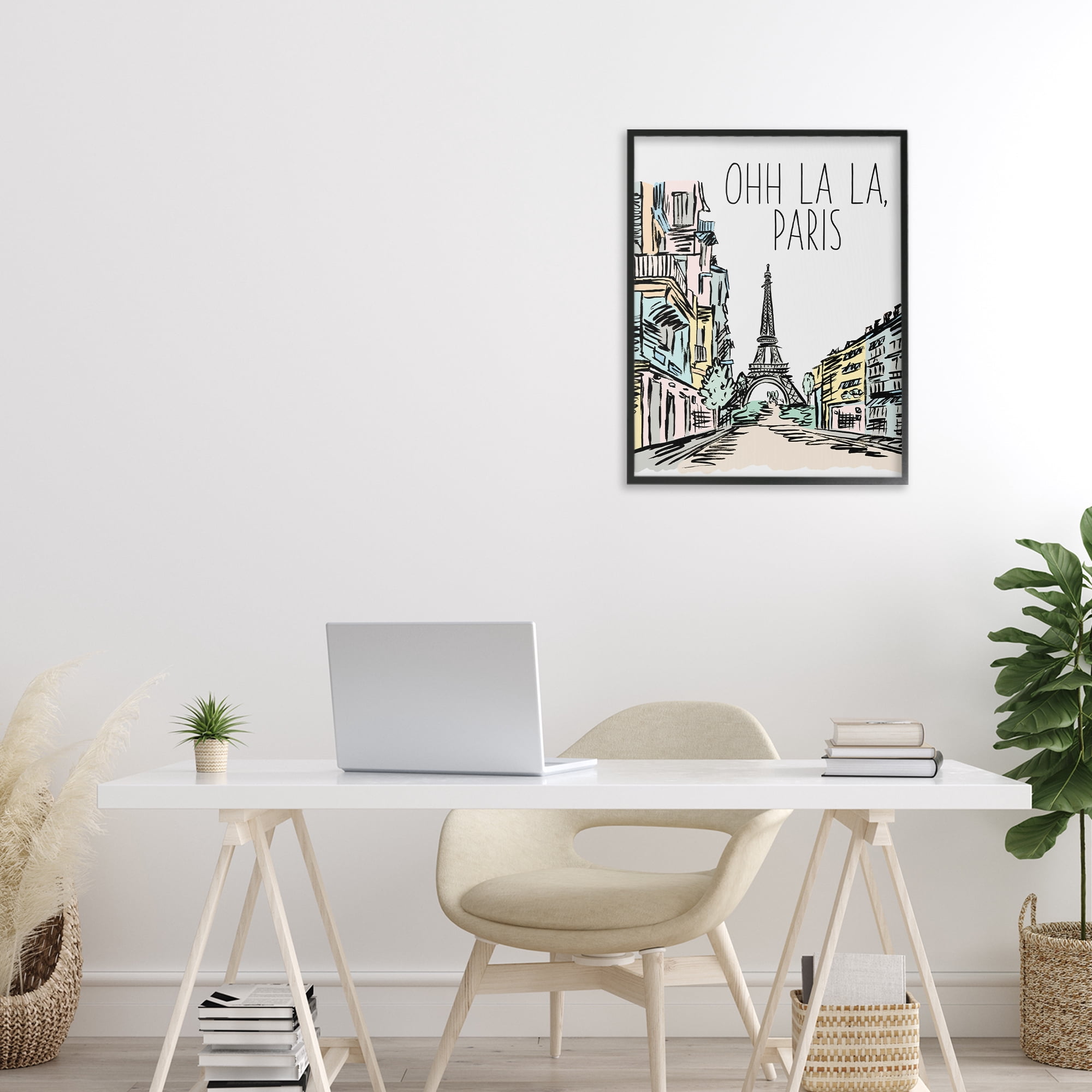 Stupell Industries Ohh La La Paris Black Framed Giclee Art, design by Elizabeth Medley