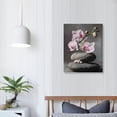 thumbnail image 4 of JEUXUS  Pink Orchids and Zen Stones D cor Orchid Canvas Wall Art Flowers Spa Pictures Artwork Zen Wall Art Stretched and Framed Floral Wall Art Ready to Hang for Bedrooms Dining Areas, 4 of 5