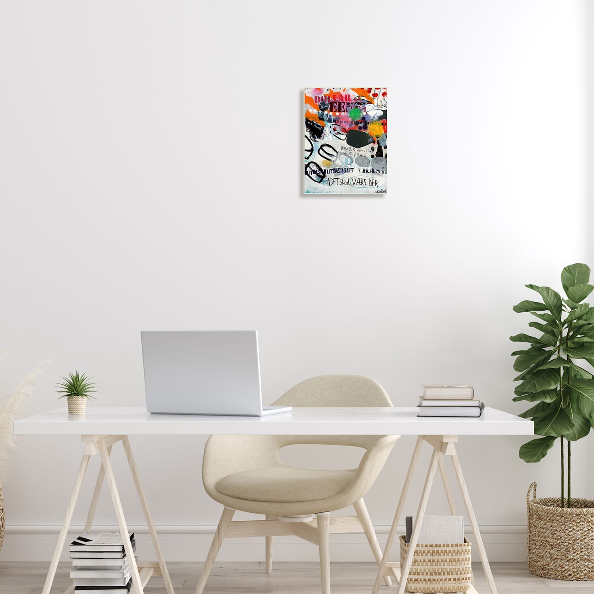 Stupell Industries Bold Stencil Graffiti Text Collage Dynamic Patterns Wood Wall Art, 13 x 19, Design by Incado