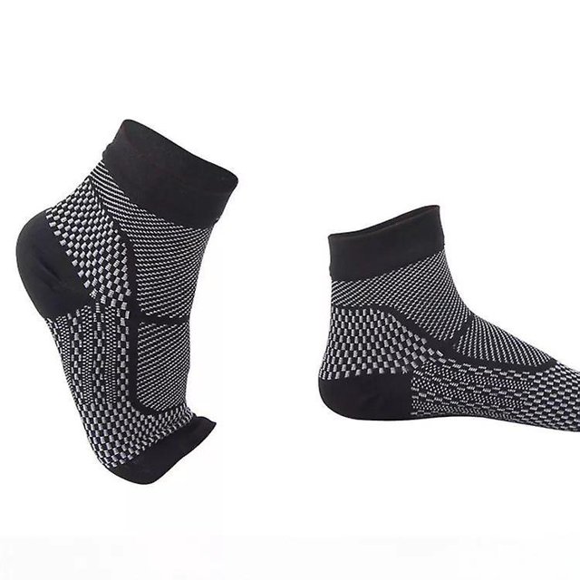 Calcetines de compresión para fascitis plantar para hombres y mujeres (3 pares). Las fundas ortopédicas para los pies con soporte para el arco/tobillo reducen la hinchazón y el dolor y la recuperació