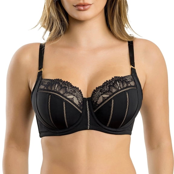 Parfait Charlene Underwire Full Bust Padded Bra, Black, 40K