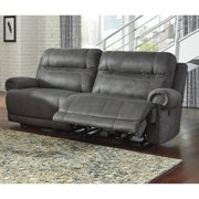 Ashley Furniture Austere Faux Leather Reclining Sofa in Gray Walmart