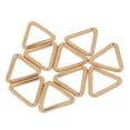 thumbnail image 2 of yuksok 10pcs Metal Hollow Closed Triangle Rings Loop Connectors Buckles Gold, 2 of 9