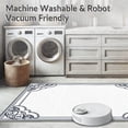 thumbnail image 5 of ODIKA 2'x3' Machine Washable Non-Slip Area Rug, Interlocking Trellis with Ornamental Flourish Accents High Traffic Rug with Pad, Blue, 662120, 5 of 8