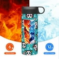 thumbnail image 6 of Balery Skull Cat Pattern Water Bottle,18oz Sports Insulated Kettle for Cycling Gym Basketball Outdoor, Suitable as a Present, 6 of 8