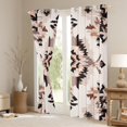 thumbnail image 3 of Manfei Rustic Aztec Blackout Curtains Set of 2 (52x84 Each),Boho bohemian Geometric Window Curtains,Lightpink Black Curtains and Drapes For Men Women,Luxury Bedroom Decor, 3 of 6