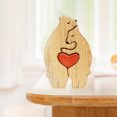 thumbnail image 4 of Rompecabezas familiar de madera con osos, regalo creativo para la familia, para niños de 3 años en adelante, 4 of 4