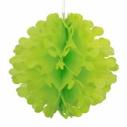 Unique Industries Neon Green 12" Asymmetrical Shaped Paper Hanging Pom Pom