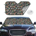 thumbnail image 2 of Balery Autumn Fox Owl Print Car Windshield Sun Shade,Windshield Sunshade for Car Pickup Truck SUV Accessories-Small, 2 of 7