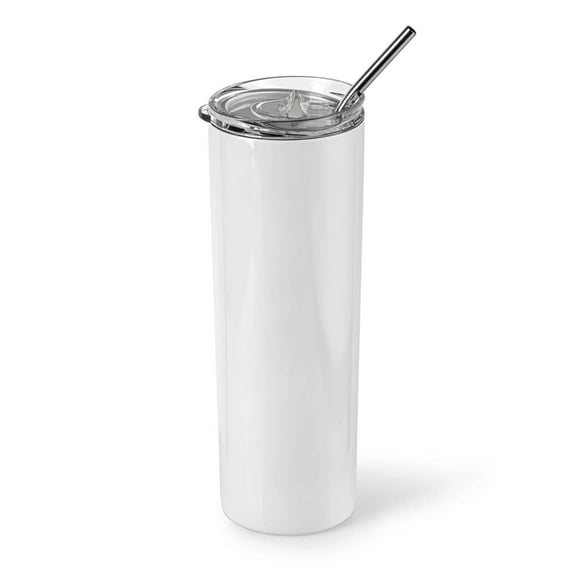 Hello Hobby Stainless Steel Sublimation 20oz Skinny Tumbler Blanks, Insulated Diy Set, 2 Pack, White