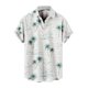 thumbnail image 1 of Camisas Hombre Camisa de manga corta con solapa y hebilla de bolsillo con impresión digital 3D para hombre (White, XL), 1 of 4