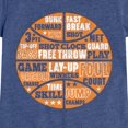 thumbnail image 3 of Instant Message - Basketballl Phrases Fitted Short Sleeve Graphic T-Shirt, 3 of 6