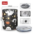 thumbnail image 4 of 12oz Coffee Tumblers Halloween Ghosts with Pumpkins and Stars Stainless Steel Vacuum Insulated Travel Tumbler Coffee Cups Mug with Lid and Straw with Cleaning Brush for Cold & Hot Drinks, 4 of 5