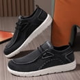 thumbnail image 2 of Men's Casual Slip-on Loafers Stretch Shoes，Comfortable & Light-Weight，Black、Gray、Light Blue, 2 of 6