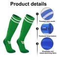 thumbnail image 4 of Paquete de 2 calcetines de fútbol, softbol y béisbol para jóvenes, niños y adultos, calcetines multideportivos (verdes), 4 of 5