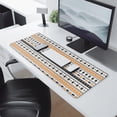 thumbnail image 2 of Long Mouse Pads for Desk,Orange and Black Christmas Pattern Desk Mats on Top Of Desks, Desk Mouse Pad Extra Large with 3mm Non-Slip Base and Stitched Edge for Gaming,Office,Work,Home 31.5x11.8in, 2 of 5