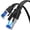 2m, variant on Router Device Ethernet Cable CAT8 RJ45 Flat Shielded Braided, 40Gbps Gold-Plated Copper Conductors for Home Use
