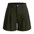 thumbnail image 6 of CheerKidz Summer Shorts for Women's Solid Color Fashionable and Comfortable Workwear Pocket Short Pants Casual Wide Leg Drawstring Shorts(Khaki,M), 6 of 6