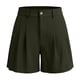 thumbnail image 5 of Pantalones Cortos de Ajuste Suelto para Mujeres Moda Casual Alta Cintura de Lino Mezcla Pantalones Cortos con Bolsillos, Poliéster Suave Recto Sólido Fondo de Verano para Diario, 5 of 6