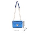 thumbnail image 2 of Bolso bandolera para mujer Bolso bandolera de PU con patrón de cocodrilo (Azul), 2 of 4