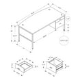 thumbnail image 2 of Monarch Commercial Grade 72"L Computer Desk/File Drawer in White and Silver, 2 of 3