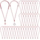 thumbnail image 1 of Collar de cordón encerado, 36 piezas, ajustable, con anilla de metal para colgantes y bisutería., 1 of 9