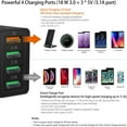 thumbnail image 3 of USB Wall Charger  4 Port Fast Quick Charger QC 3.0 USB Hub Wall Charger, 3 of 7