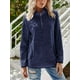 thumbnail image 5 of Sonducket Sudadera con capucha de color sólido para mujer Prendas para la parte del cuerpo Azul oscuro M Sonducket AP003716-17, 5 of 6