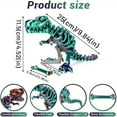 thumbnail image 5 of Laser Green 3D Printed T-Rex Dinosaur Articulated Figure 6.7 Inch Tyrannosaurus Dino, 5 of 5