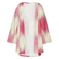 thumbnail image 4 of Tarmeek Plus Size Floral Print Puff Sleeve Kimono Cardigan Loose Chiffon Cover Up Casual Blouse Tops Summer Cardigan for Women, 4 of 4