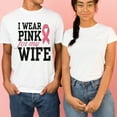 thumbnail image 2 of I Wear Pink For My Wife Breast Cancer Awareness Month T-Shirt, Crewneck, Black, Small, 2 of 3