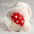 thumbnail image 4 of Mushroom Plush, 5.5*9.5in, Stuffed Bunny Rabbit, Pink Birthday Decorations, Student Stuffed Animal, Seated Plush Toy, 1 Pc, 4 of 4