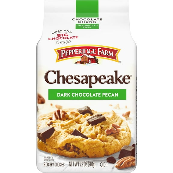 Pack of 3 Pepperidge Farm Chesapeake Crispy Dark Chocolate Pecan Cookies, 7.2 oz (packaging may vary)