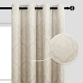 thumbnail image 3 of JIUZHEN Ombre Blackout Curtains for Living Room - Gradient Energy Saving Grommet Top Thermal Insulated Room Darkening Window Drapes for Bedroom, 2 Panels, 52 x 96 Inches Long, Taupe, 3 of 7