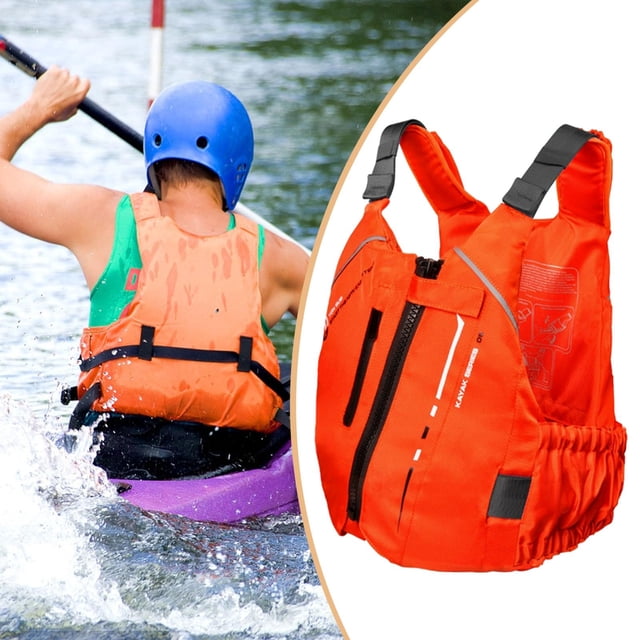 Ethern Life Jacket Versatile Lightweight Lifejacket for Canoeing Boating M L Orange