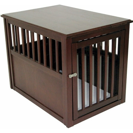 Crown Pet Products Crate Wood Dog Furniture End Table Crown Pet Products Crate Wood Dog Furniture End Table Medium Size With Espresso Finish