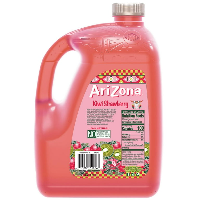4 pack) AriZona Kiwi Strawberry Juice Cocktail, 128 Fl. Oz