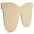 thumbnail image 2 of Unfinished Wooden Sunglasses Cutout, 12", Pack of 50 Wooden Shapes for Crafts and Summer & Beach Decor and Crafting, by Woodpeckers, 2 of 8