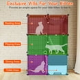 thumbnail image 3 of Moclever 3 Tier Cat Playpen Cage, Detachable Metal Wire Indoor Cat Kennel with Litter Box Hammock Ladder for 1-2 Kittens, 28x14x42", 3 of 15