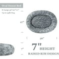 thumbnail image 3 of Oval Calming Donut Cuddler Dog Bed,Shag Faux Fur Cat Bed Washable Round Pillow Pet Bed(30"/36"/43") for Small Medium Dogs (XL(36"x27"x7"), Grey), 3 of 6