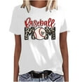 thumbnail image 2 of Fiudx Ofertas Del Día Mujer Casual Verano Impresión Manga Corta Cuello Redondo Suelta Camiseta Blusa Tops, 2 of 5