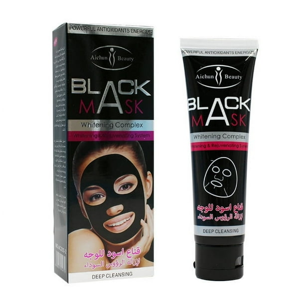 Mascarilla facial de barro negro del Mar Muerto que limpia los puntos negros, el acné y las lágrimas.